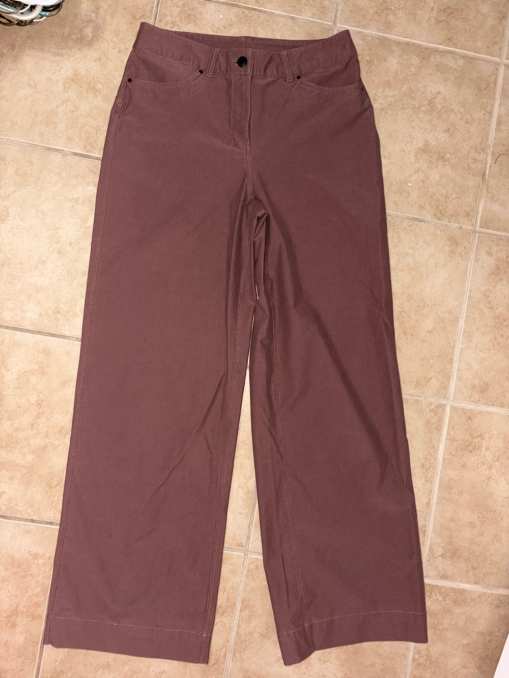 lululemon athletica Wide Leg Pants in Mauve Brown